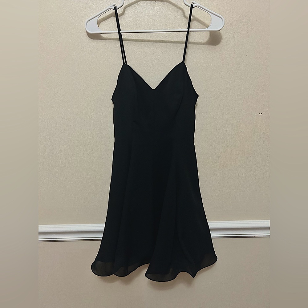 Vintage Hampton Nites petites black a-line dress
